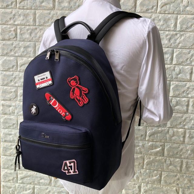 Dior包 迪奧雙肩包 Dior19專櫃夏款雙肩包 Dior帆布後背包  Dyd1243